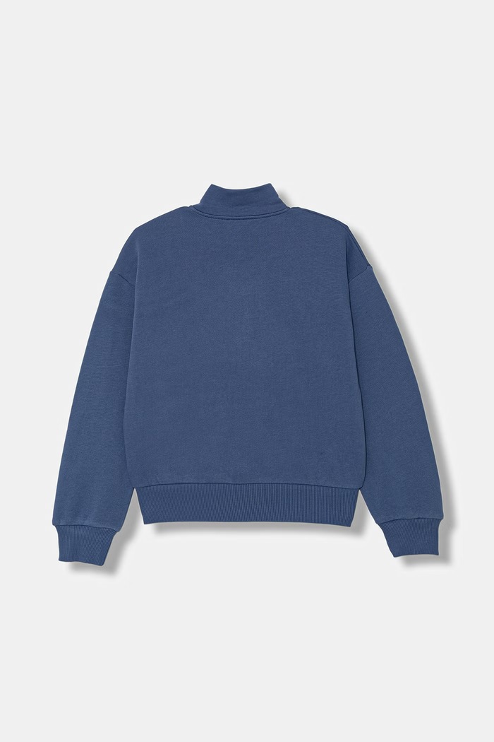 United Colors of Benetton detská bavlnená mikina na zips 3J68C505U.G.Stagionale modrá SS26
