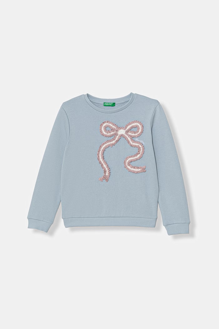 United Colors of Benetton detská bavlnená mikina modrá 3J68G10M3.G.P.Stagional