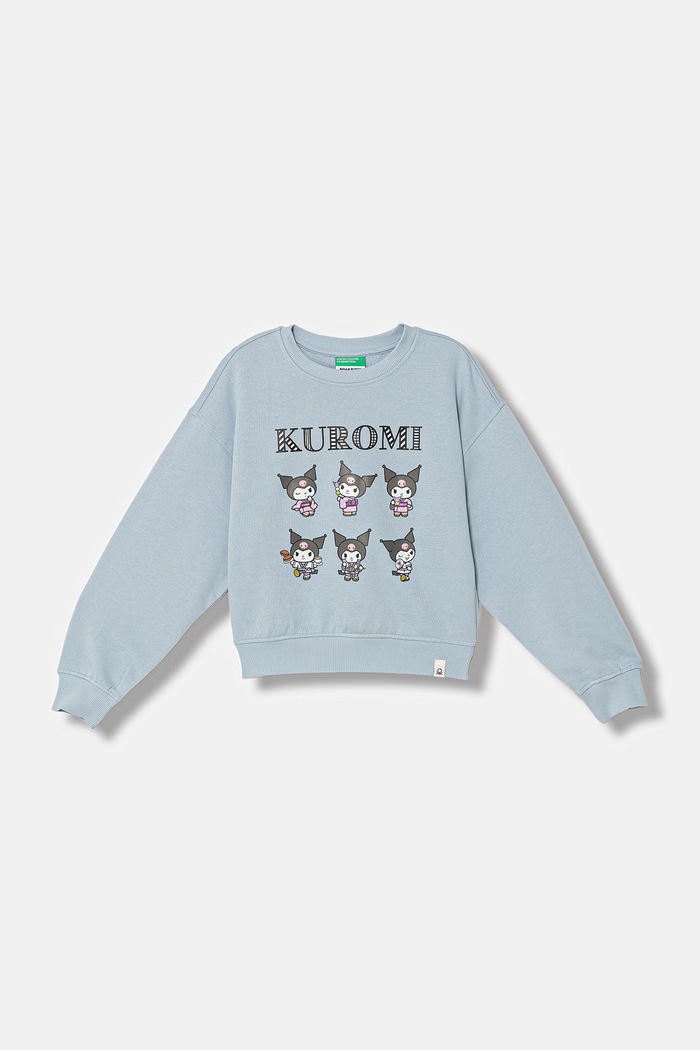 Detská bavlnená mikina United Colors of Benetton modrá 3J70C10SN.G.Stagionale