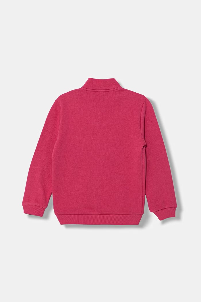 Detská bavlnená mikina na zips United Colors of Benetton 3J70G504B.P.Stagionale ružová SS26