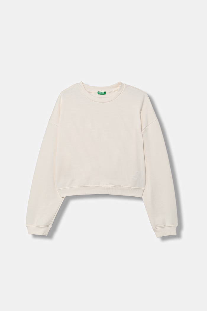 United Colors of Benetton hanorac pentru copii din bumbac bej 3NBMC10SD.G.Stagionale