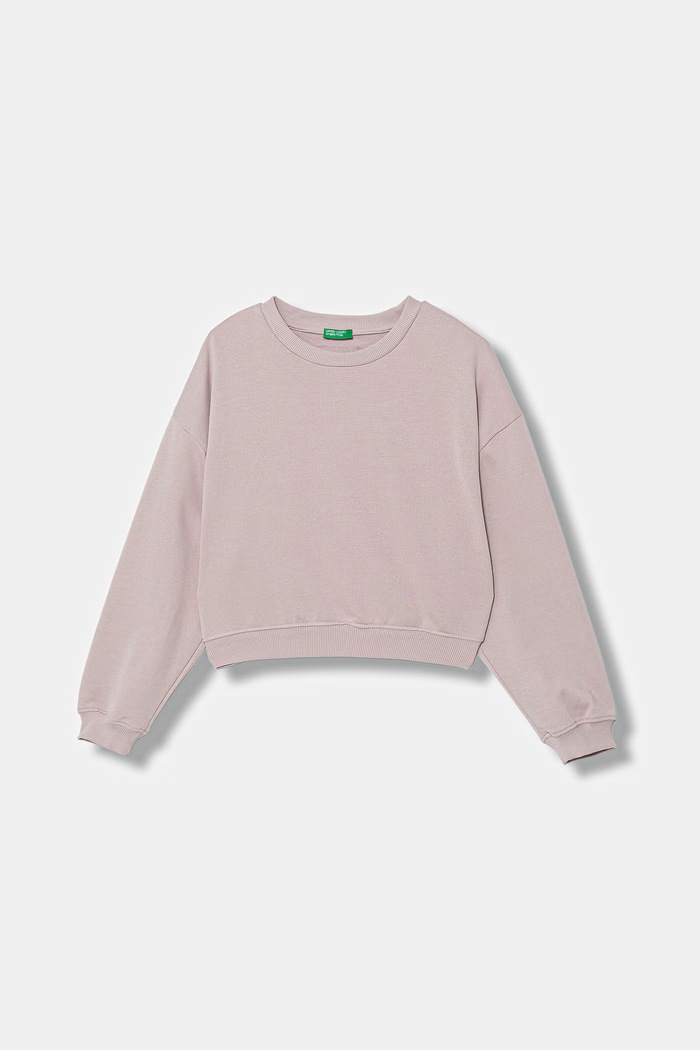United Colors of Benetton hanorac pentru copii din bumbac roz 3NBMC10SD.G.Stagionale