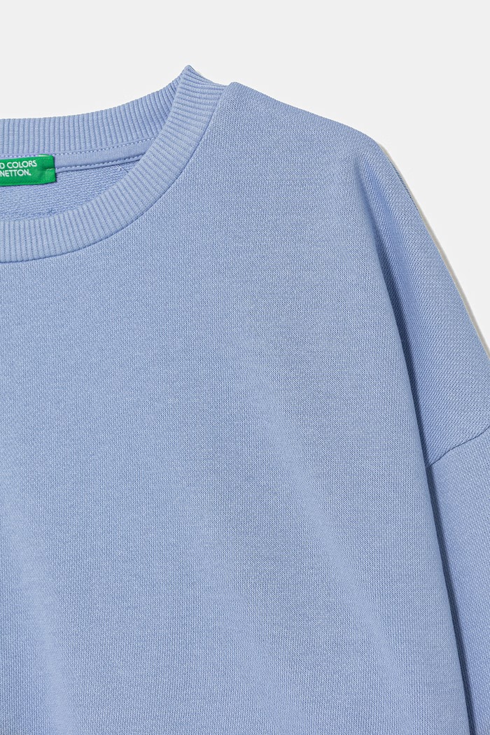 Dievča United Colors of Benetton mikina detská bavlnená 3NBMC10SD.G.Stagionale modrá