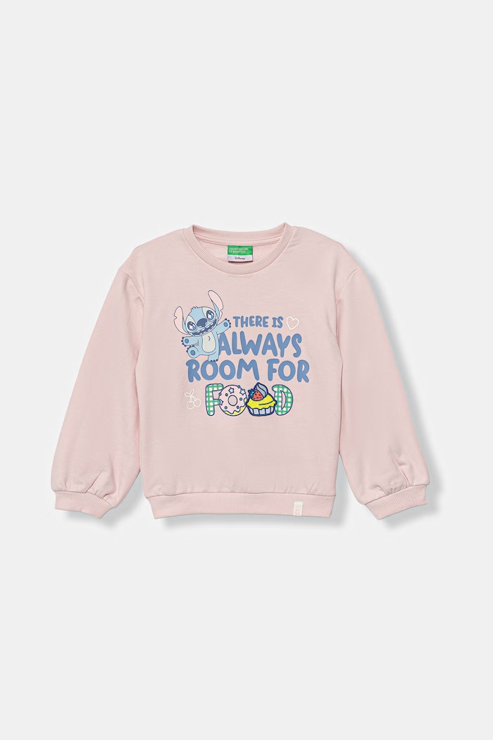 United Colors of Benetton bluza oversize dziecięca z bawełną różowy 32N4G10MN.P.Stagionale