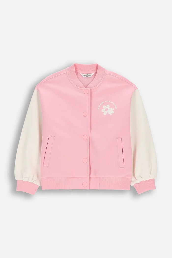Coccodrillo mikina na zips detská bavlnená ružová WC6132201FGK
