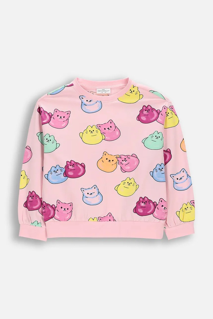 Coccodrillo bluza dziecięca bawełniana różowy WC6143102SGK