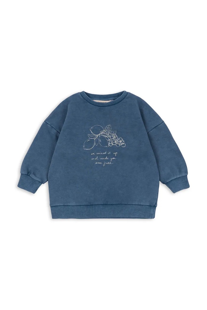 Detská mikina Konges Sløjd LOU WASHED SWEAT SHIRT OCS bez kapucne tmavomodrá KS104348.PreSpring