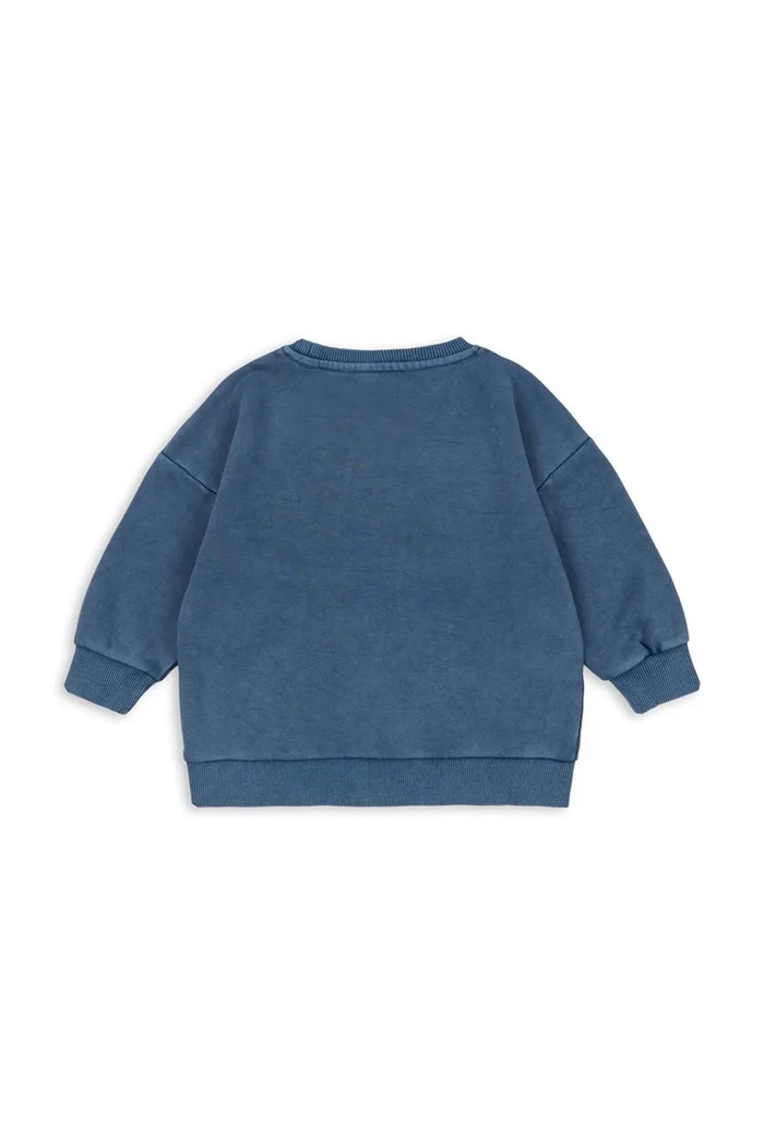 Detská mikina Konges Sløjd LOU WASHED SWEAT SHIRT OCS KS104348.PreSpring tmavomodrá SS26