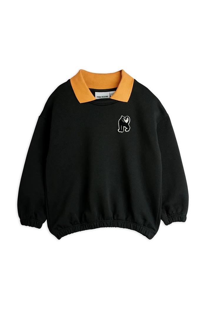 Mini Rodini bluza bawełniana dziecięca Panther 11000339 czarny SS26