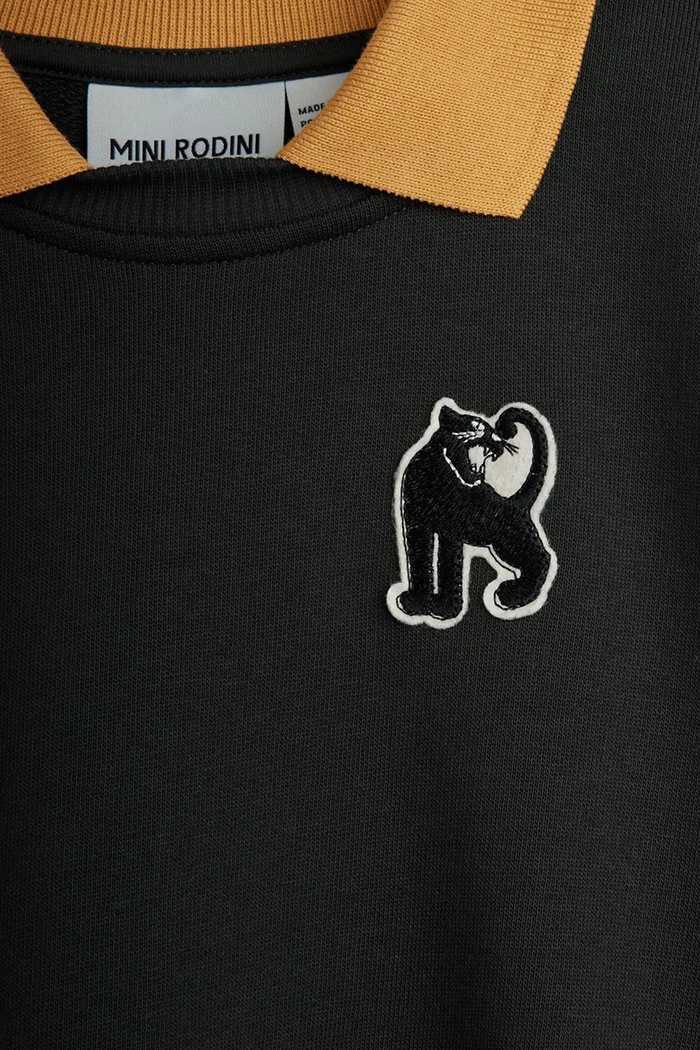 Mini Rodini bluza bawełniana dziecięca Panther czarny 11000339