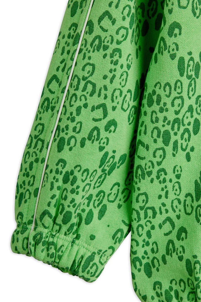 Mini Rodini bluza bawełniana dziecięca Mini leopard zielony 11000351