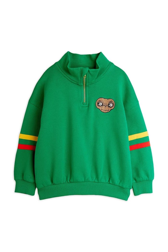 Mini Rodini gyerek melegítőfelső pamutból E.T. 25820100 zöld SS26