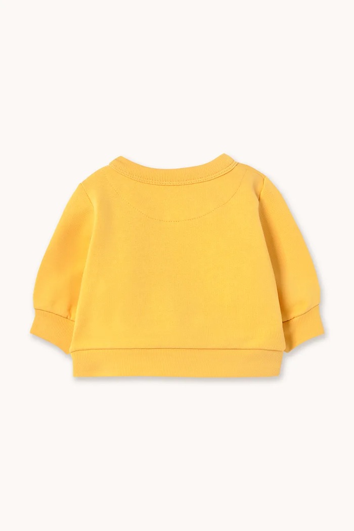 Tinycottons hanorac de bumbac pentru bebeluși TINY HAT BABY SWEATSHIRT SS26.152 galben SS26