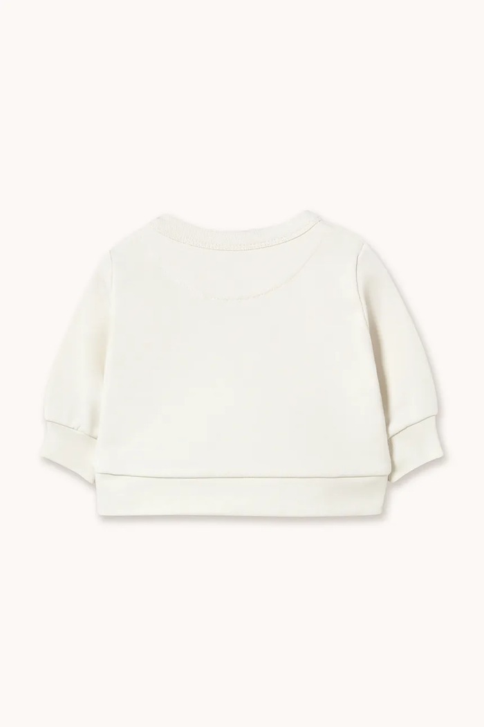 Tinycottons hanorac de bumbac pentru bebeluși TINY & TINY BABY SWEATSHIRT SS26.153 alb SS26