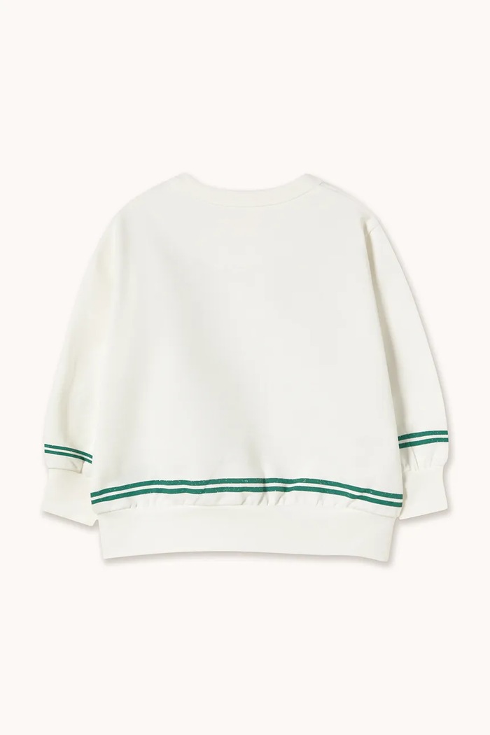 CHLAPEC Dětská bavlněná mikina Tinycottons RED ROSES GRAPHIC SWEATSHIRT SS26.168 bílá