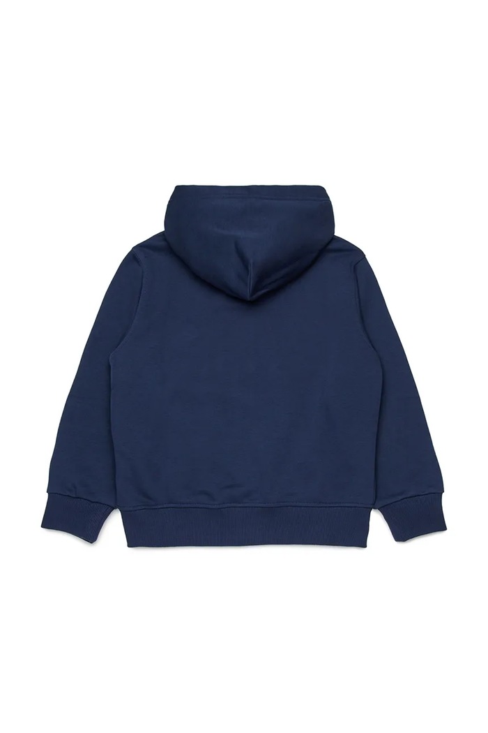 Diesel bluza z bawełną dziecięca SDROPSHOODZ OVER SWEAT-SHIRT J02484.KYAZ3 granatowy SS26