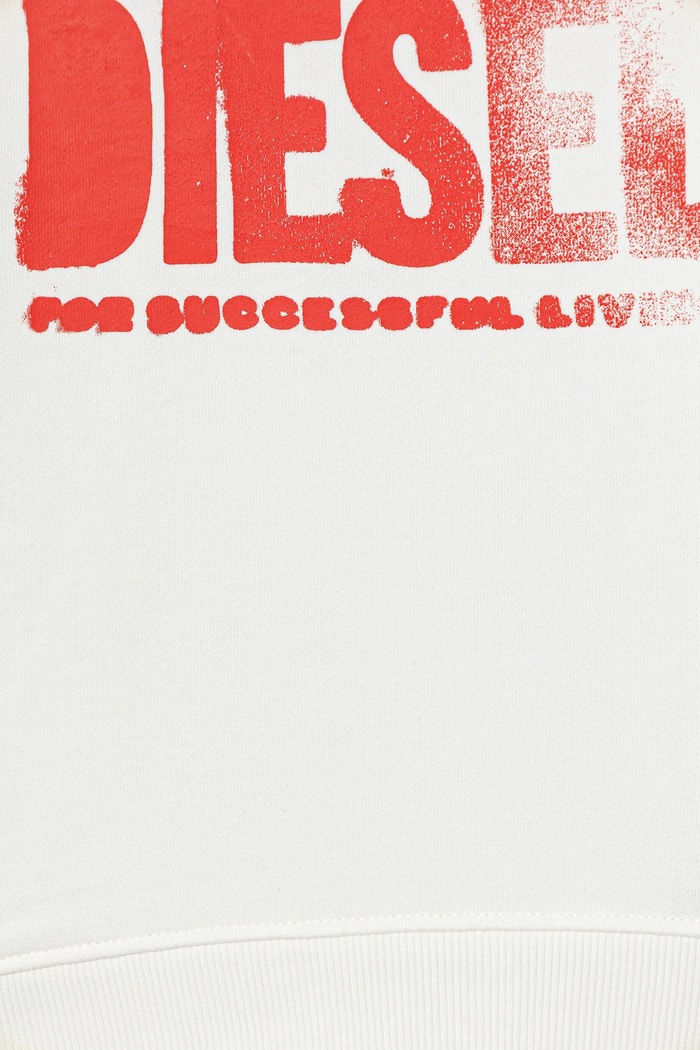 Chłopiec Diesel bluza z bawełną dziecięca SIDER OVER SWEAT-SHIRT J02619.0GEAD biały