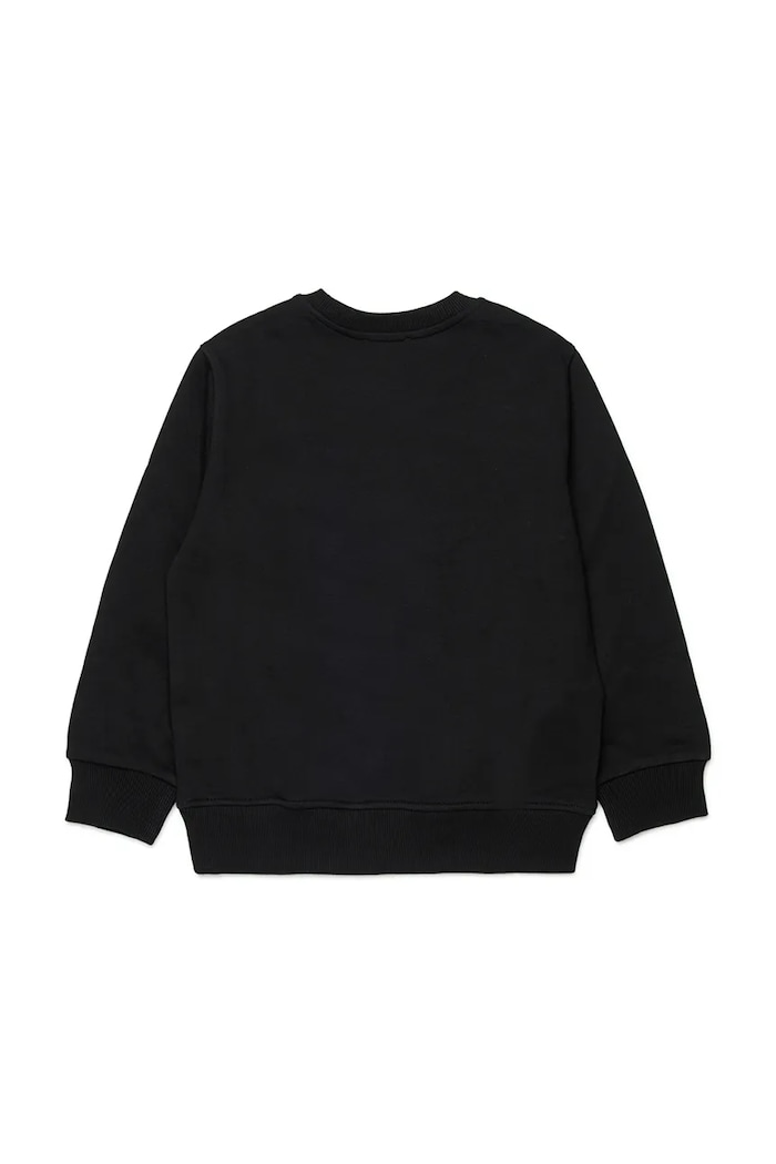 Diesel bluza z bawełną dziecięca SIDER OVER SWEAT-SHIRT J02619.0GEAD czarny SS26