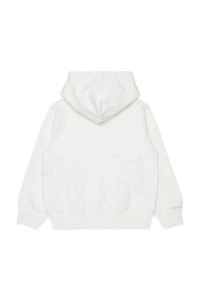 Παιδική βαμβακερή μπλούζα Diesel SPATCHOOD OVER SWEAT-SHIRT J02624.0GEAD λευκό SS26