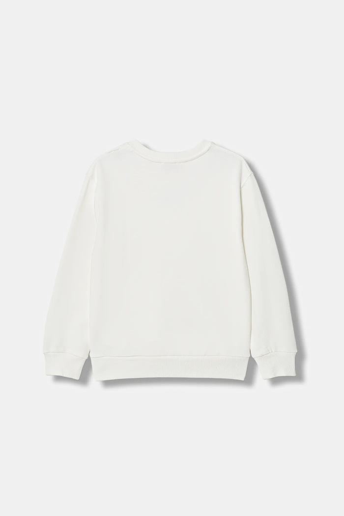 Diesel hanorac de bumbac pentru copii SXGIN OVER SWEAT-SHIRT J02629.0GEAD alb SS26