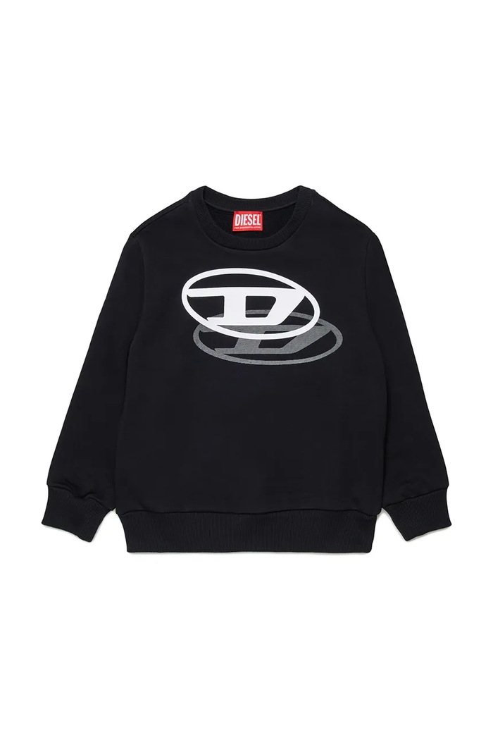 Diesel bluza z bawełną dziecięca SVALE OVER SWEAT-SHIRT pozostałe czarny J02627.KYAZ3