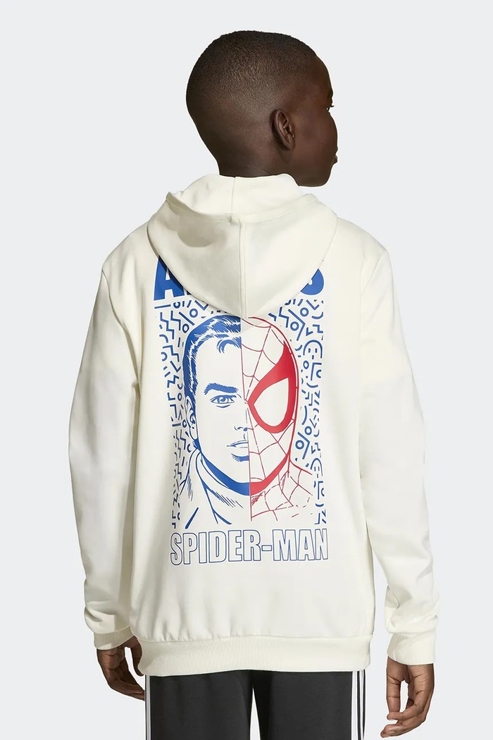 Детская кофта adidas Marvel с капюшоном белый JZ3556