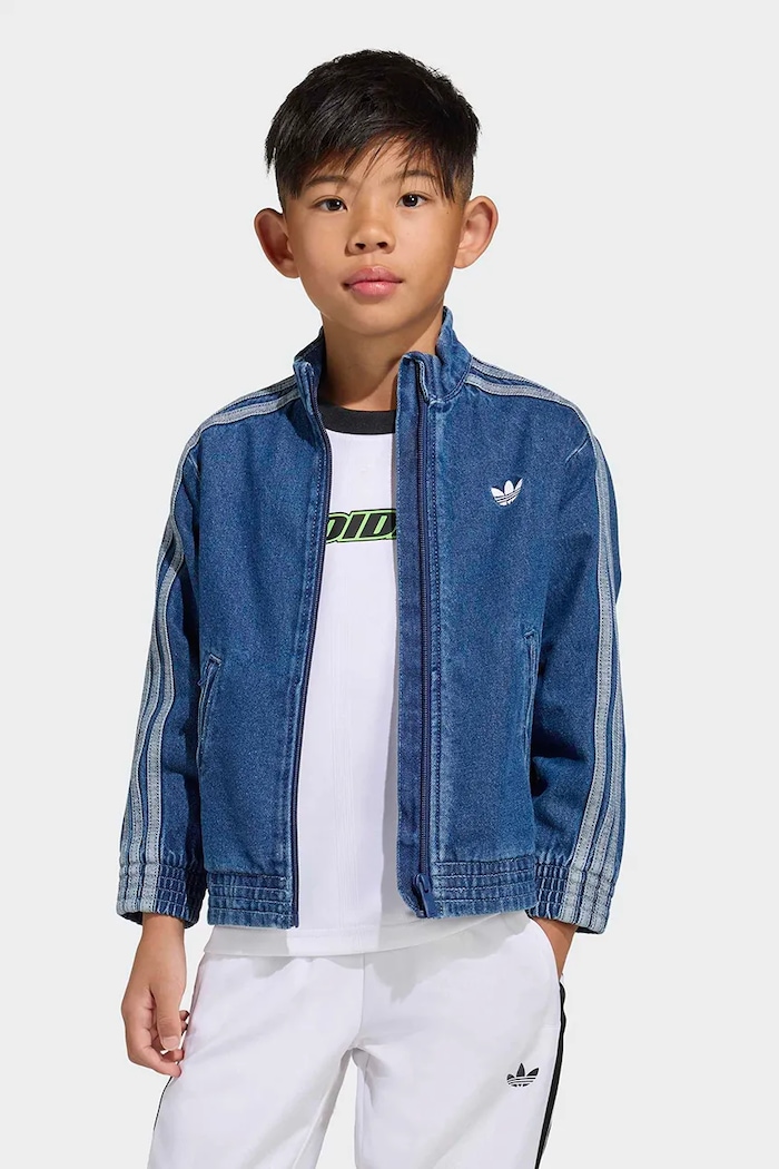 adidas Originals geacă de blugi pentru copii albastru KD5801