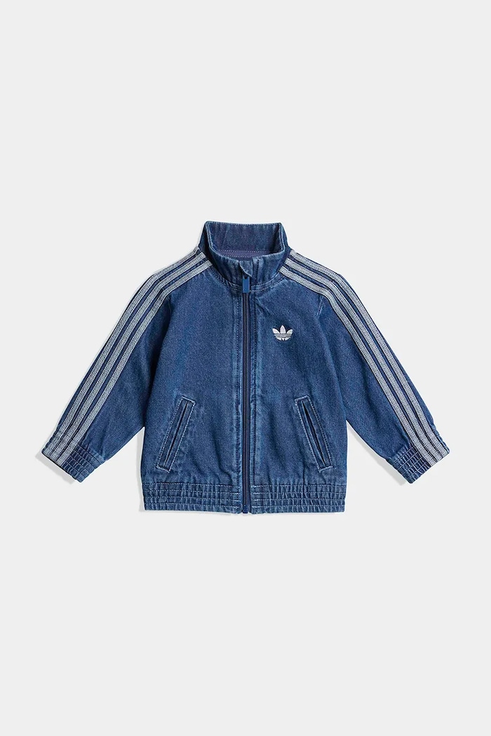 adidas Originals kurtka jeansowa dziecięca bez kaptura niebieski KD3183