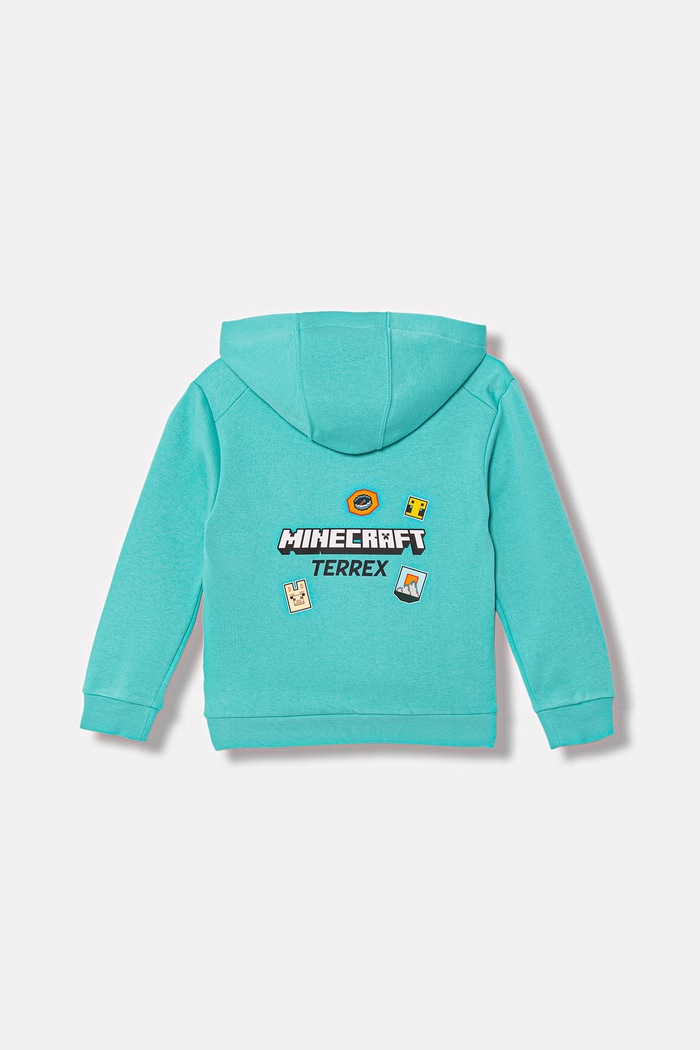 adidas TERREX bluza dziecięca MINECRAFT KB4970 turkusowy SS26