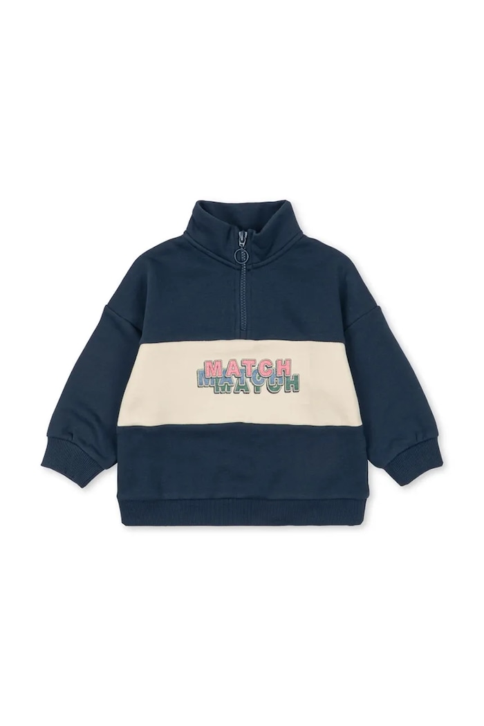 Παιδική μπλούζα Konges Sløjd LOU HALF ZIP SWEAT OCS KS104939.PPY2 σκούρο μπλε SS26