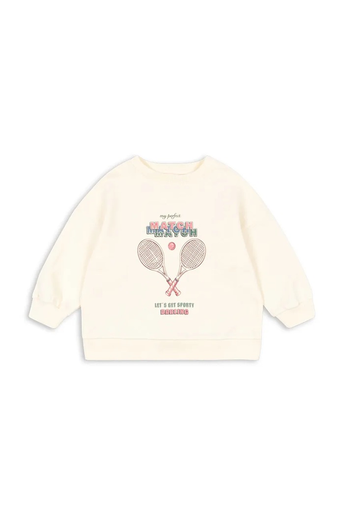 Detská bavlnená mikina Konges Sløjd LOUPY LOU SWEAT SHIRT OCS KS104951.PPY2 béžová SS26