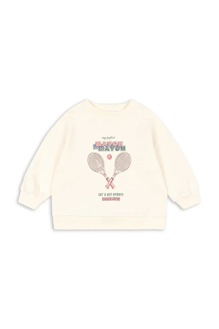 Detská bavlnená mikina Konges Sløjd LOUPY LOU SWEAT SHIRT OCS KS104951.PPY2 béžová SS26