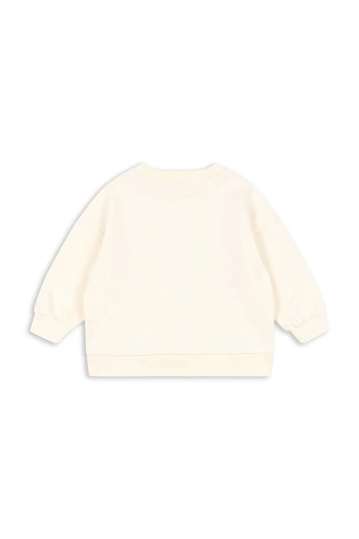Chlapec Detská bavlnená mikina Konges Sløjd LOUPY LOU SWEAT SHIRT OCS KS104951.PPY2 béžová