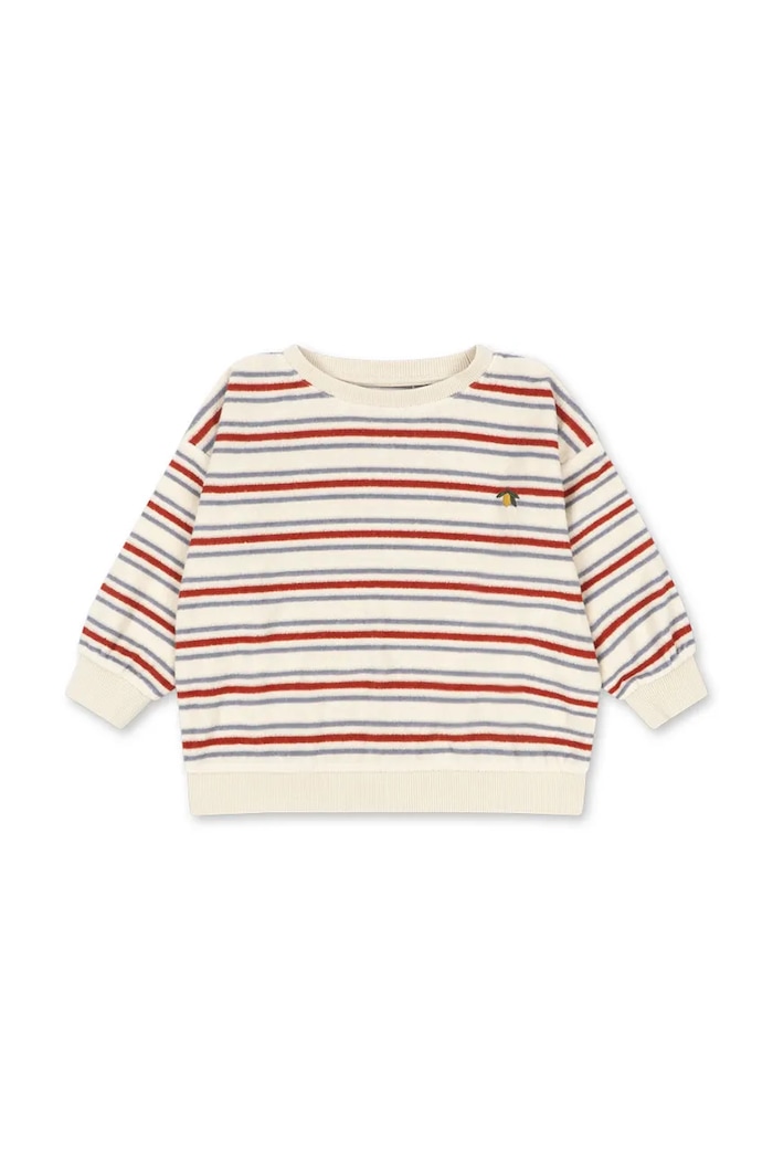 Detská mikina Konges Sløjd ITTY RIB SWEAT SHIRT GOTS bez kapucne béžová KS104853.PPY2
