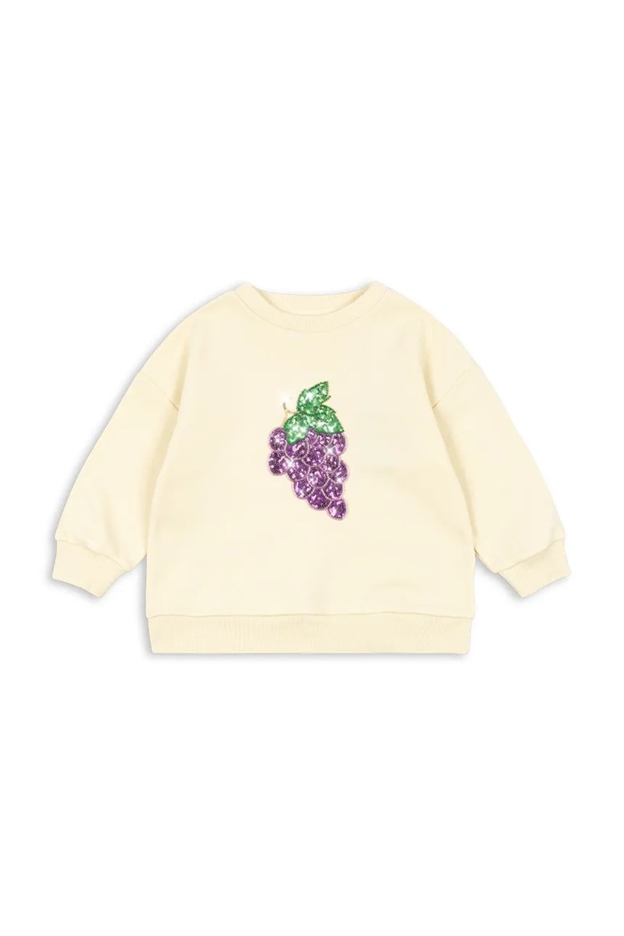 Detská mikina Konges Sløjd LOU SEQUIN SWEAT SHIRT OCS bez kapucne béžová KS104940.PPY2