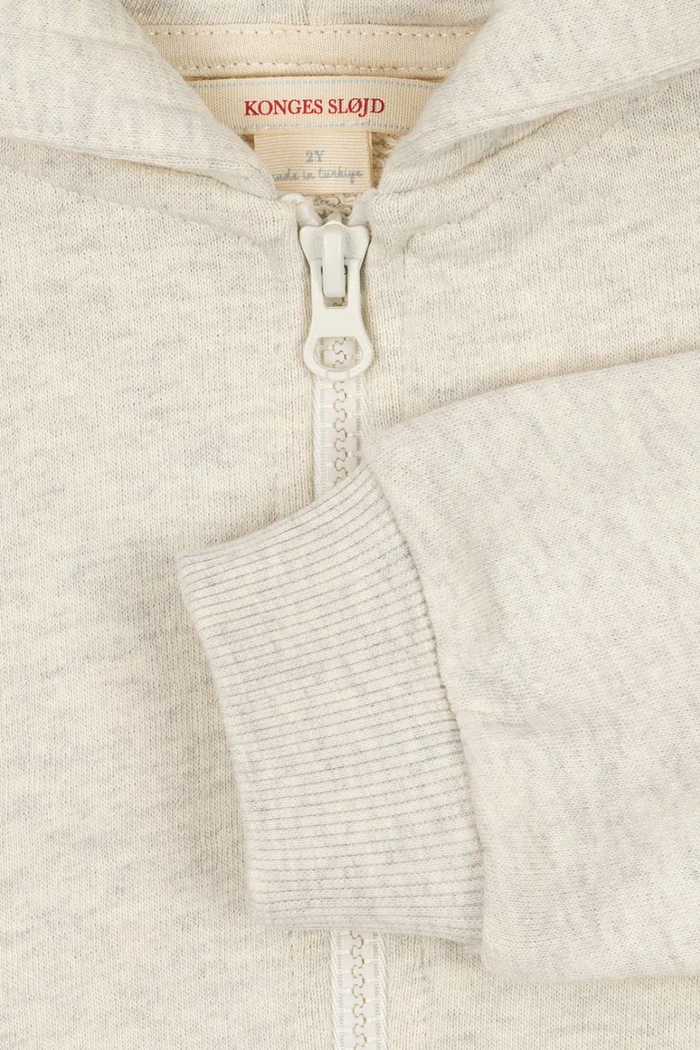 Konges Sløjd bluza bawełniana dziecięca LOUPY SWEAT ZIP HOOD OCS KS104953.PPY2 beżowy