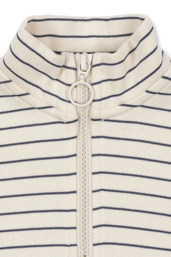Detská mikina Konges Sløjd LOU STRIPE HALF ZIP SWEAT OCS béžová KS104941.PPY2