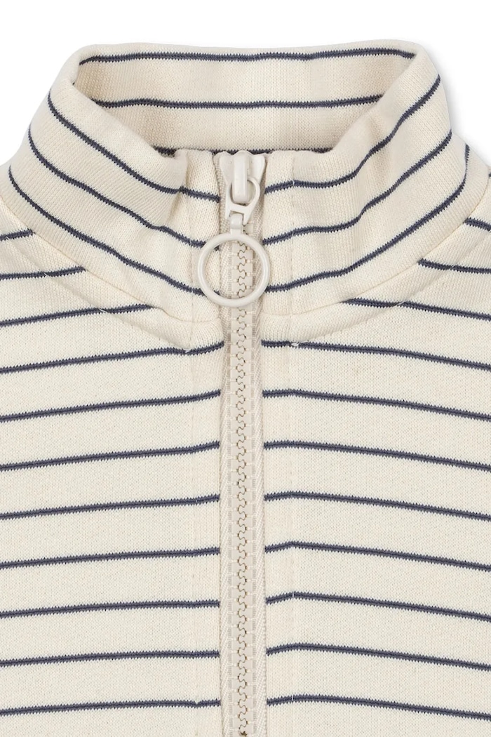 Detská mikina Konges Sløjd LOU STRIPE HALF ZIP SWEAT OCS béžová KS104941.PPY2