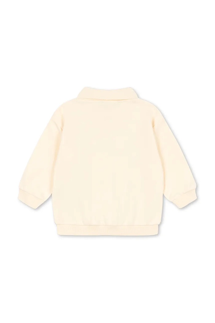 Chłopiec Konges Sløjd bluza bawełniana dziecięca SPOTTY LS POLO GOTS KS105088.PPY2 beżowy