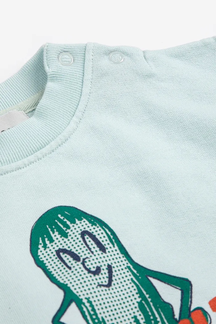 Bobo Choses bluza bawełniana niemowlęca Mr Pickles 126AB032 niebieski SS26