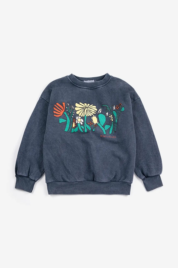 Детская хлопковая кофта Bobo Choses Color Herbalist 126AC042 тёмно-синий SS26