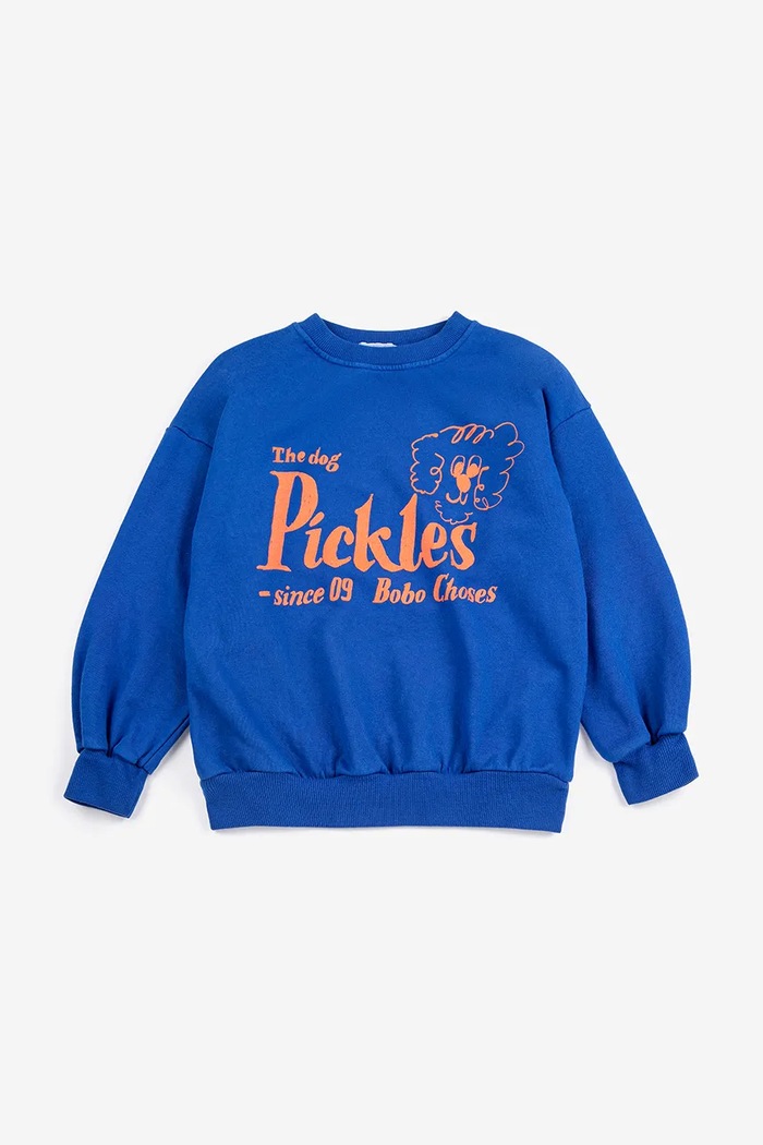 Bobo Choses bluza dziecięca Pickles The Dog 126AC046 niebieski SS26