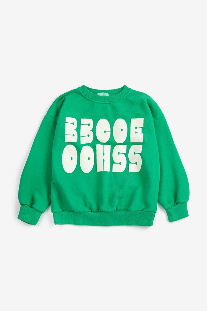 Детски памучен суичър Bobo Choses Bobo Choses Modern 126AC142 зелен SS26