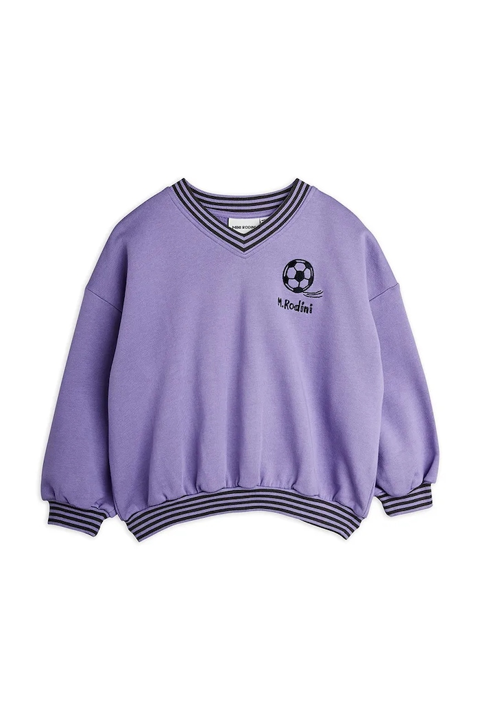 Mini Rodini bluza dziecięca bawełniana Football fioletowy 26220143