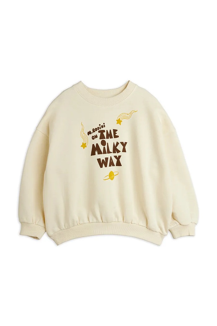 Mini Rodini hanorac de bumbac pentru copii The milky way print bej 26220156