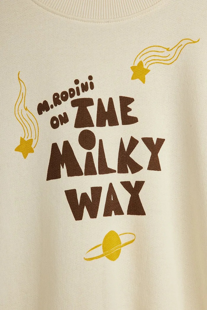 Băieți Mini Rodini hanorac de bumbac pentru copii The milky way 26220156 bej