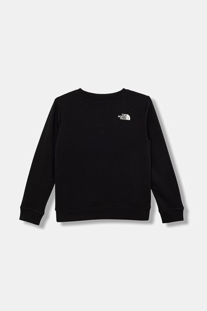 Detská mikina s bavlnou The North Face G FLORA RELAXED CREW NF0A8G1PJK31 čierna SS26