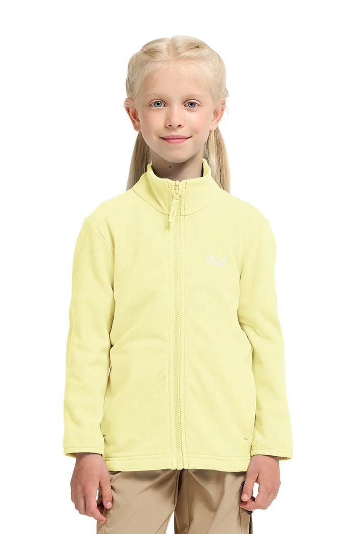Jack Wolfskin flísová mikina detská TAUNUS 100 FZ K žltá A65888.104.152