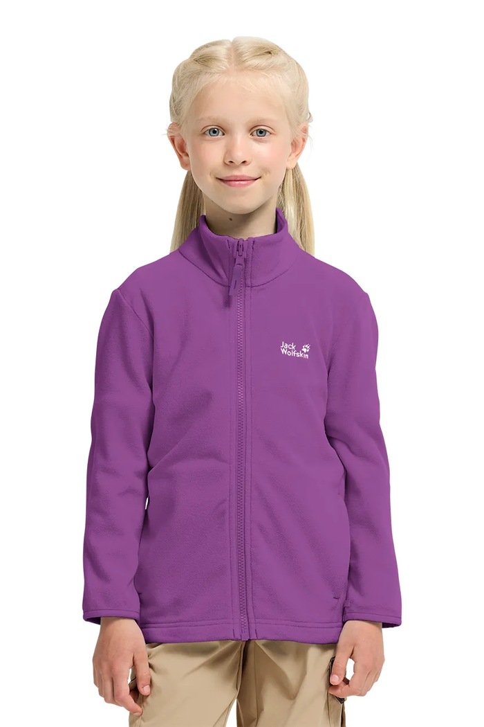 Jack Wolfskin bluza polarowa dziecięca TAUNUS 100 FZ K fioletowy A65888.104.152