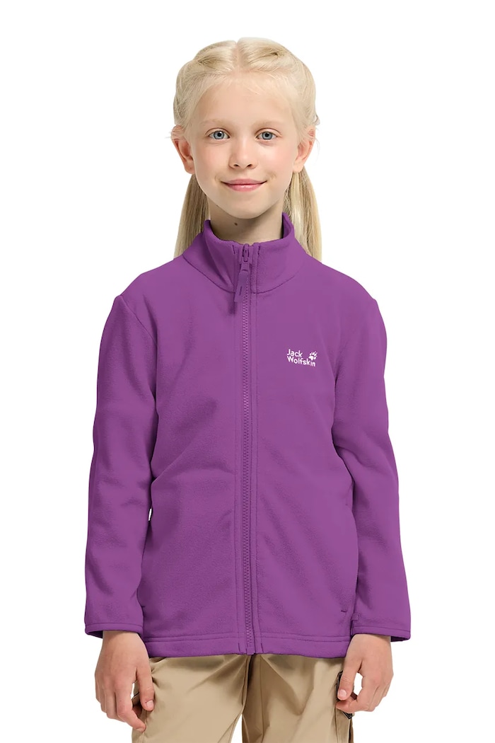 Jack Wolfskin bluza polarowa dziecięca TAUNUS 100 FZ K fioletowy A65888.104.152